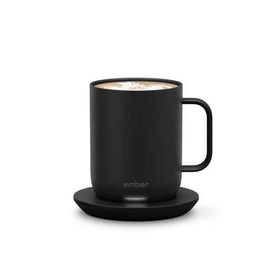 Temperature Control Smart Mug 2, 10 Oz, Black 1.5-Hr Battery Life App Controlled Heated Coffee Mug