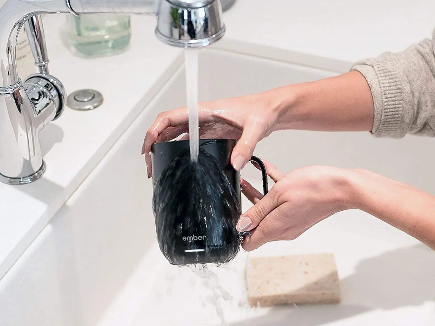 Temperature Control Smart Mug 2, 10 Oz, Black 1.5-Hr Battery Life App Controlled Heated Coffee Mug