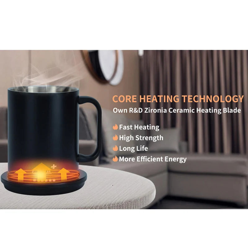 Temperature Control Smart Mug Wholesale Smart Temperature Control Travel Coffee Mug 14Oz, Black, App Controlled Heated